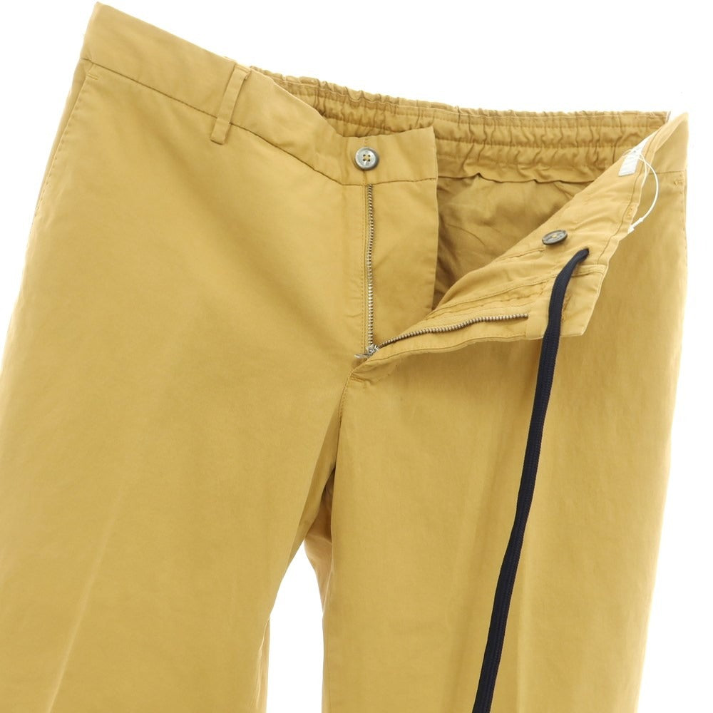 [New Outlet] PT TORINO Stretch Cotton Easy Casual Slacks Pants Yellow Ocher [46] [Condition Rank N-] [Men&