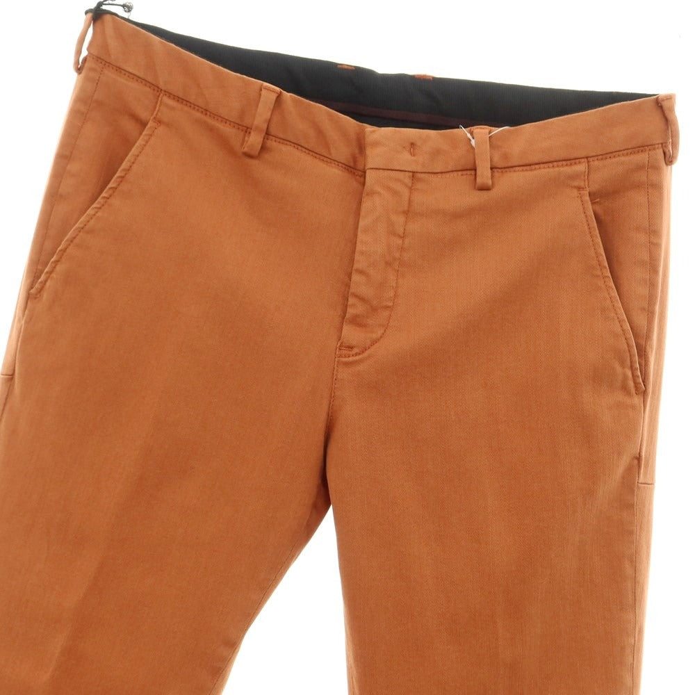 [New] PT TORINO Lyocell Cotton Casual Slacks Pants, Terracotta Brown [Size 32] [BRW] [S/S] [Condition Rank N] [Men&