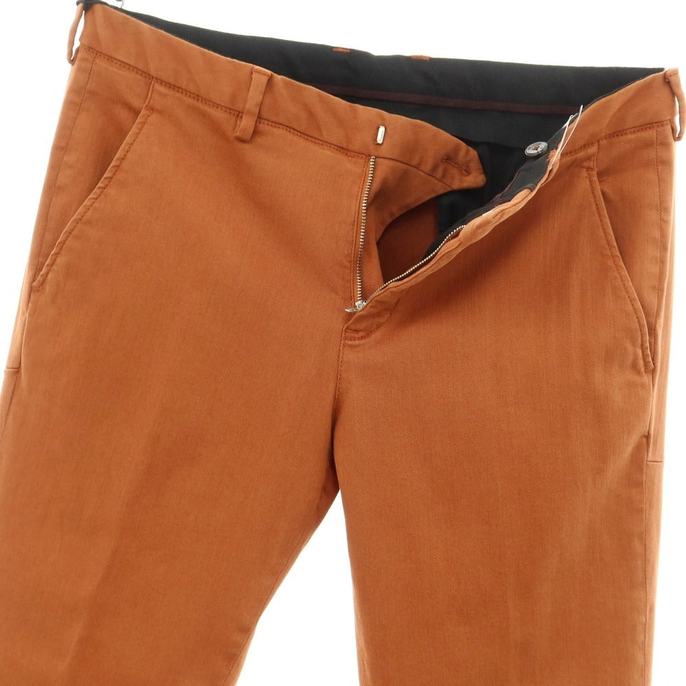 [New] PT TORINO Lyocell Cotton Casual Slacks Pants, Terracotta Brown [Size 32] [BRW] [S/S] [Condition Rank N] [Men&