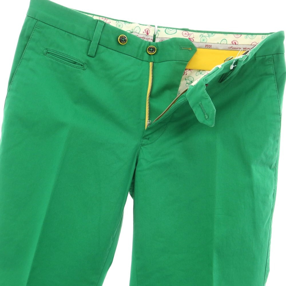 [New Outlet] PT01 VELO Stretch Cotton Casual Slacks Pants Green [Size 46] [GRN] [S/S] [Condition Rank N-] [Men&