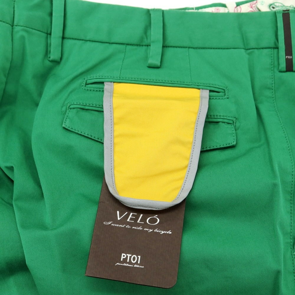 [New Outlet] PT01 VELO Stretch Cotton Casual Slacks Pants Green [Size 46] [GRN] [S/S] [Condition Rank N-] [Men&