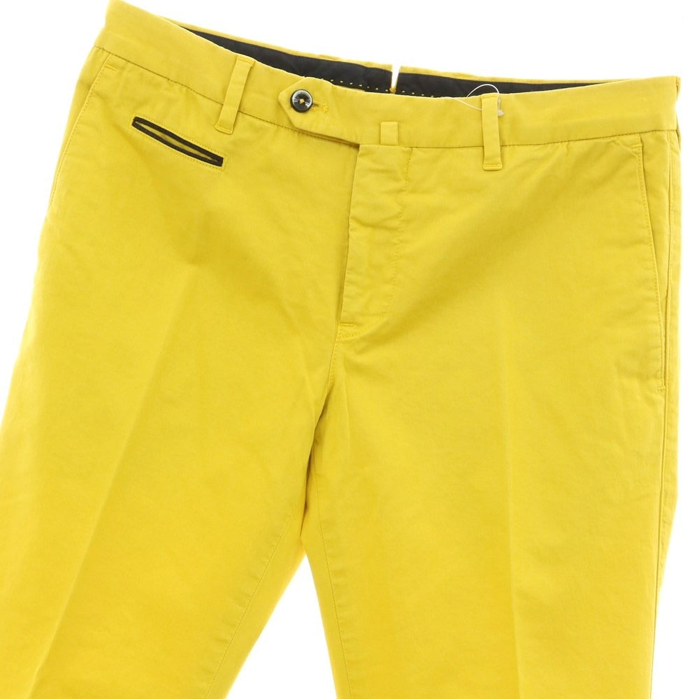 [New Outlet] PT01 Bahia Stretch Cotton Casual Slacks Pants Yellow [Size 46] [YEL] [S/S] [Condition Rank N-] [Men&