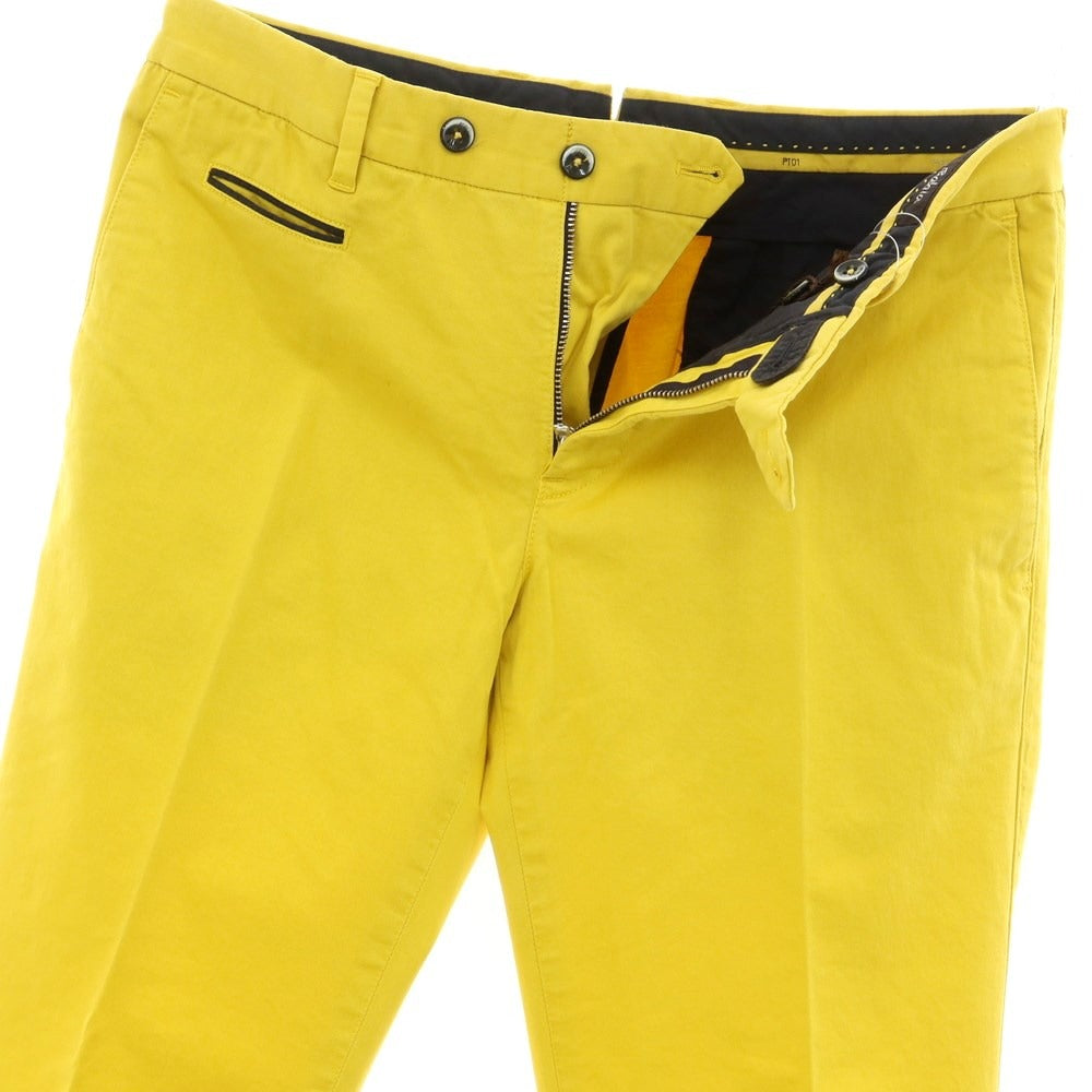 [New Outlet] PT01 Bahia Stretch Cotton Casual Slacks Pants Yellow [Size 46] [YEL] [S/S] [Condition Rank N-] [Men&