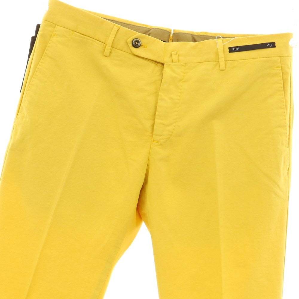 [New] PT01 Cotton Polyester Casual Slacks Pants Yellow [Size 46] [YEL] [S/S] [Condition Rank N] [Men&