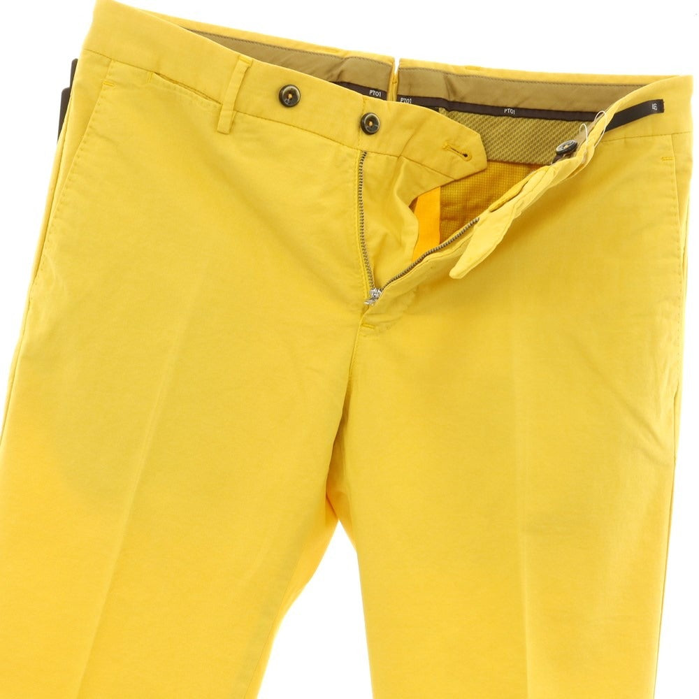 [New] PT01 Cotton Polyester Casual Slacks Pants Yellow [Size 46] [YEL] [S/S] [Condition Rank N] [Men&