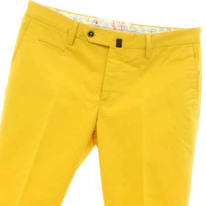 [New Outlet] PT01 VELO Stretch Cotton Casual Slacks Pants Yellow [Size 46] [YEL] [S/S] [Condition Rank N-] [Men&