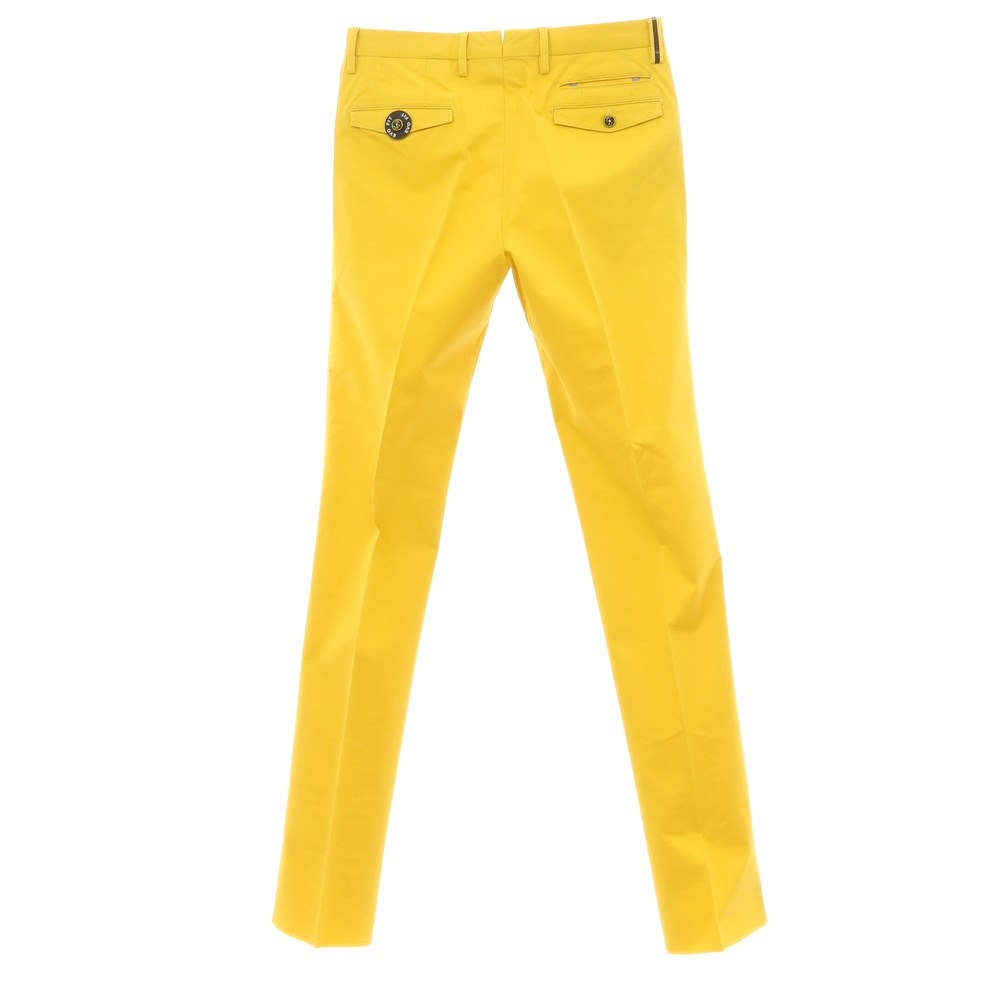 [New Outlet] PT01 VELO Stretch Cotton Casual Slacks Pants Yellow [Size 46] [YEL] [S/S] [Condition Rank N-] [Men&