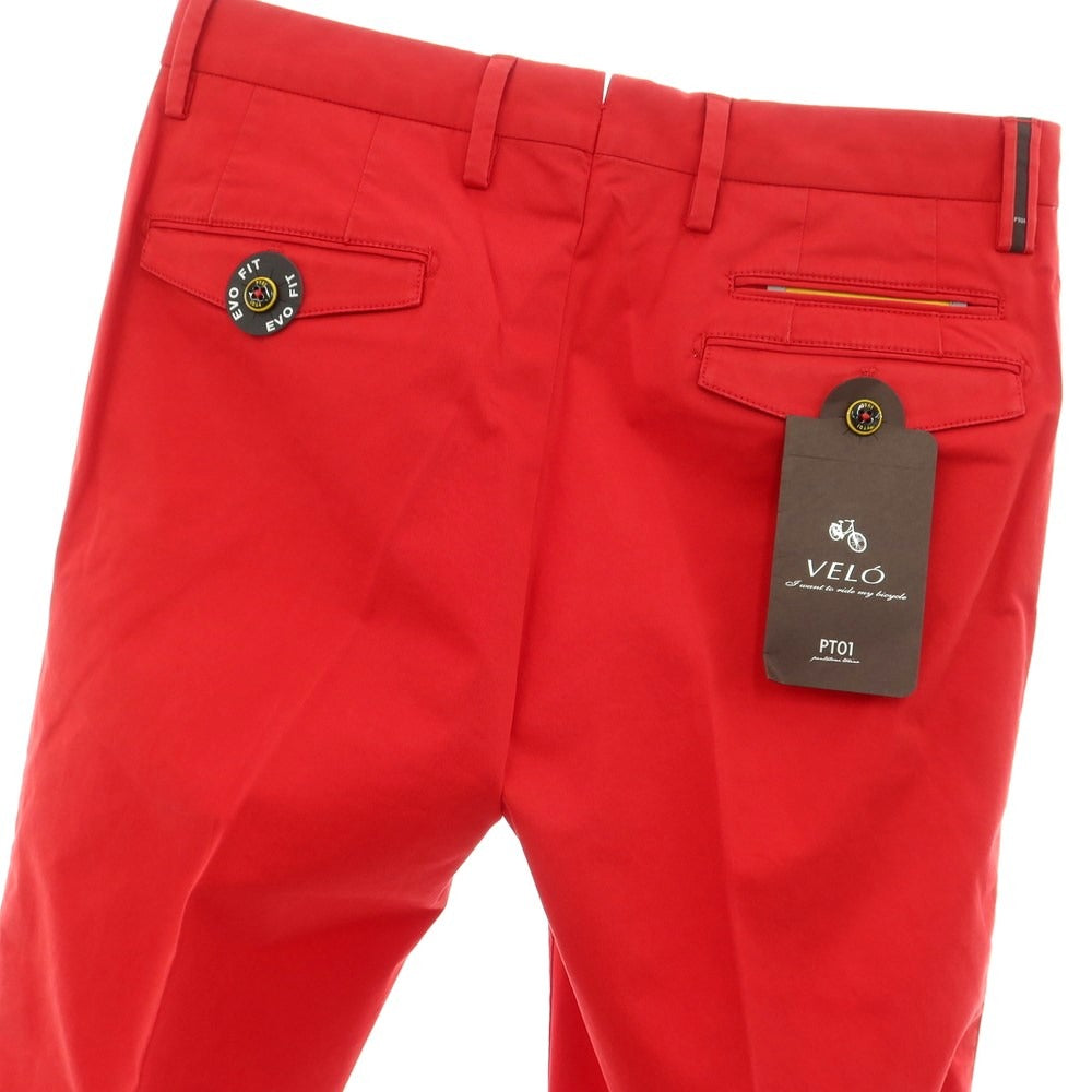 [New Outlet] PT01 VELO Stretch Cotton Casual Slacks Pants Red [Size 46] [RED] [S/S] [Condition Rank N-] [Men&