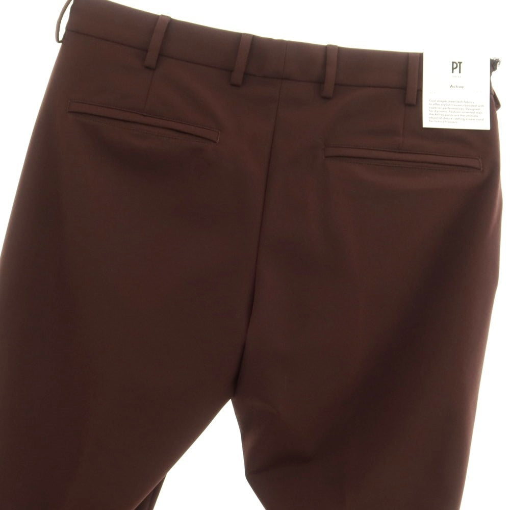 [New Outlet] PT TORINO EPSILON Stretch Nylon Casual Slacks Pants Brown [48] [Condition Rank N-] [Men&