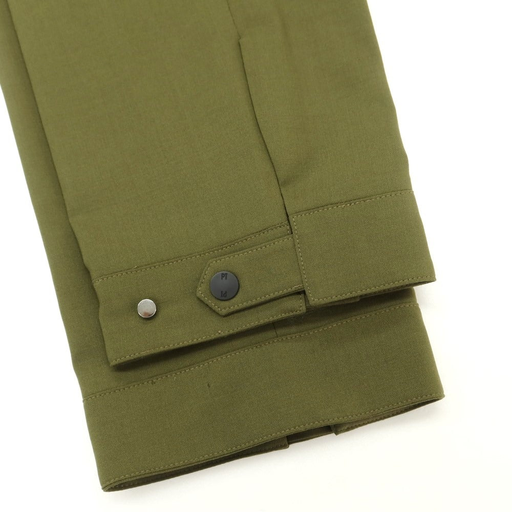 [New Outlet] PT TORINO ZETA Stretch Wool Casual Slacks Pants Olive [50] [Condition Rank N-] [Men&