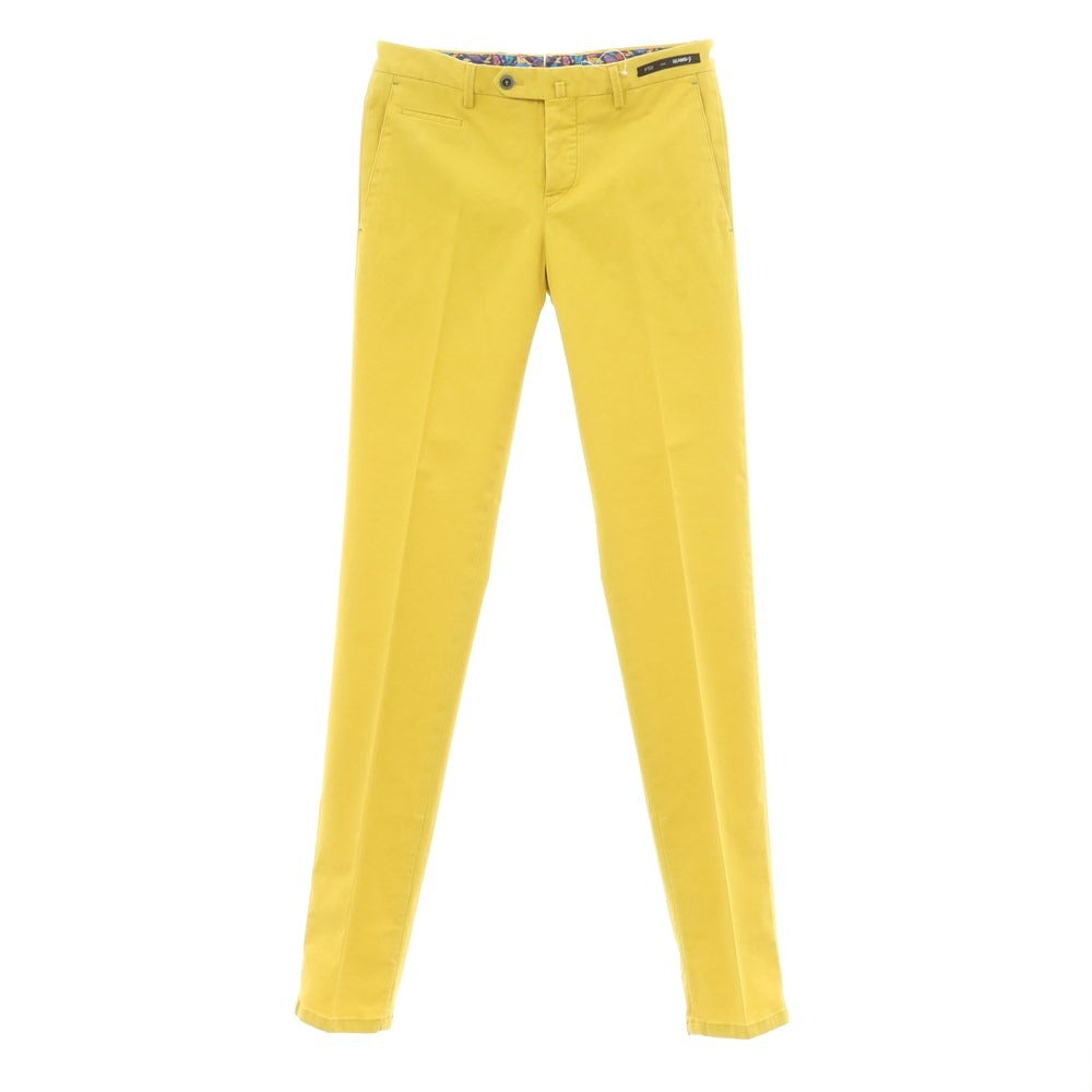 [Used] [Unused] PT01 BEAMS F Special Edition Reef Stretch Cotton Casual Slacks Pants Yellow [Size 44] [YEL] [S/S] [Condition Rank S] [Men&