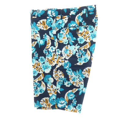 [New] PT TORINO BERMUDA Cotton Botanical Print Shorts Navy x Light Blue [Size 46] [NVY] [S/S] [Condition Rank N] [Men&