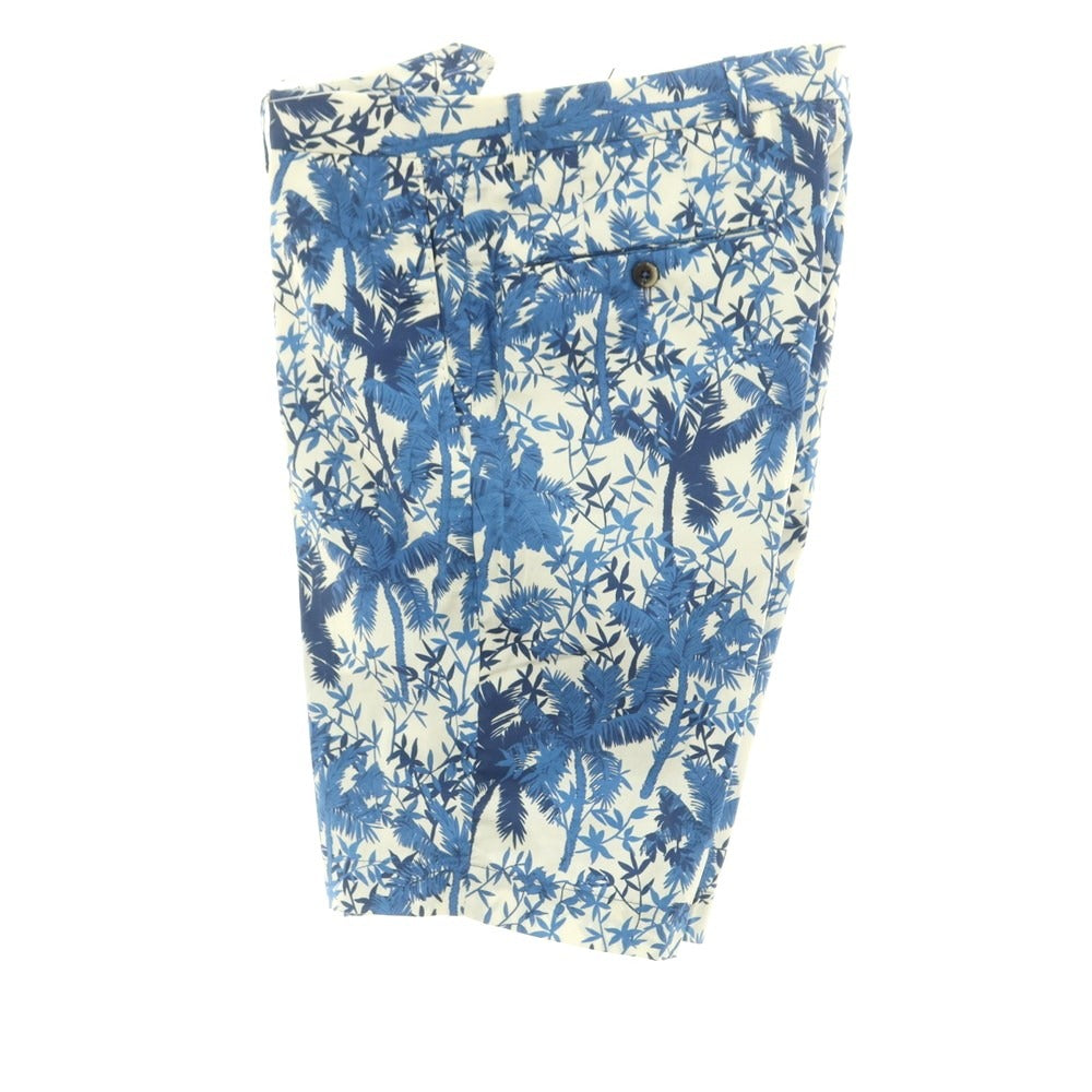 [New] PT TORINO BERMUDA Cotton Botanical Print Shorts Ivory x Blue x Navy [Size 46] [BLU] [S/S] [Condition Rank N] [Men&