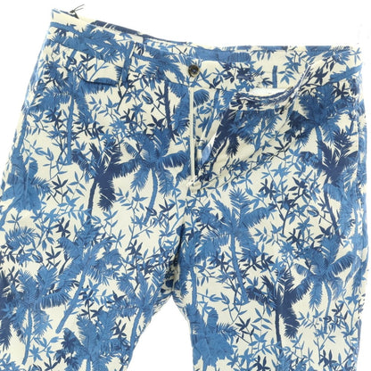 [New] PT TORINO BERMUDA Cotton Botanical Print Shorts Ivory x Blue x Navy [Size 46] [BLU] [S/S] [Condition Rank N] [Men&