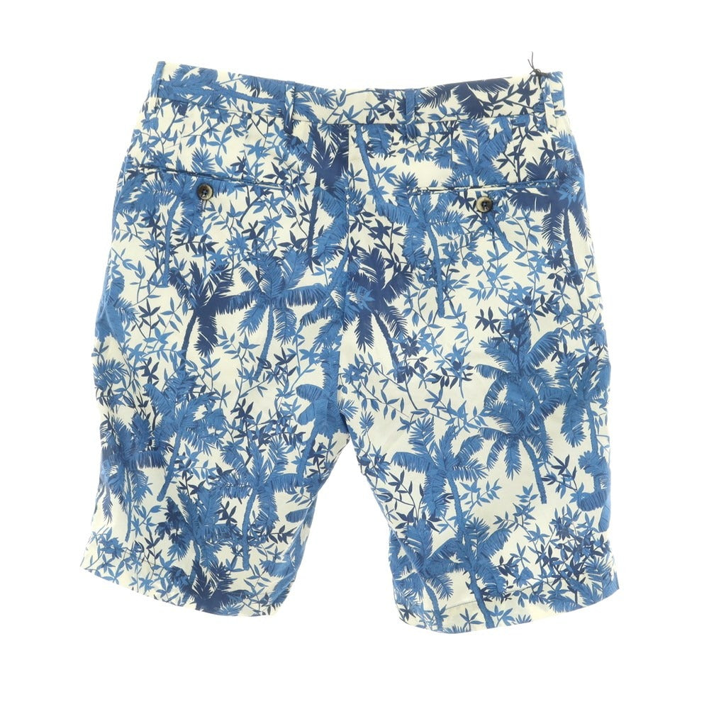 [New] PT TORINO BERMUDA Cotton Botanical Print Shorts Ivory x Blue x Navy [Size 46] [BLU] [S/S] [Condition Rank N] [Men&