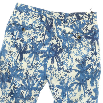 [New] PT TORINO BERMUDA Cotton Botanical Print Shorts Ivory x Blue x Navy [Size 46] [BLU] [S/S] [Condition Rank N] [Men&