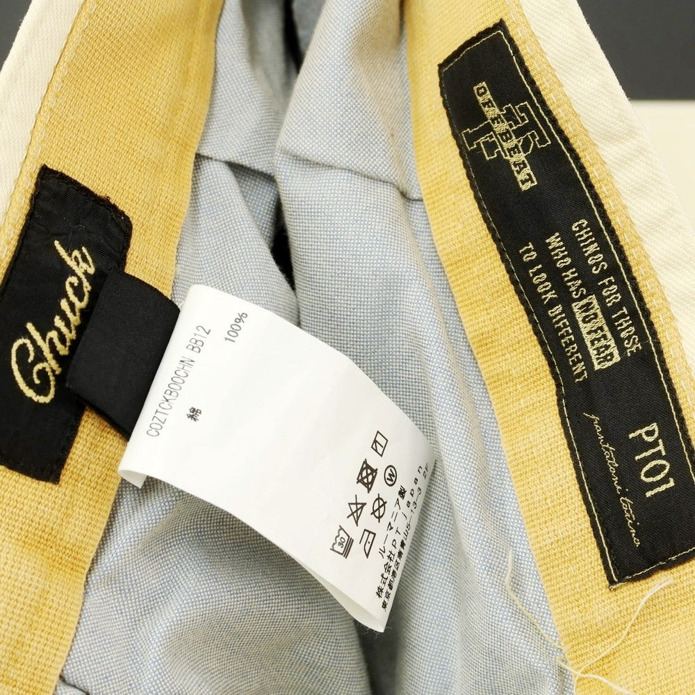 [Used] PT01 Twill Cotton Casual Slacks Pants Light Yellow [29] [Condition Rank B] [Men&