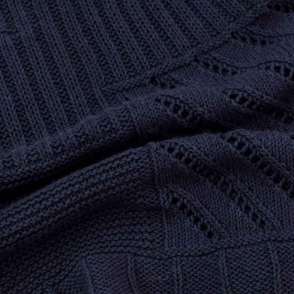 [Used] Roberto Collina ROBERTO COLLINA Cotton linen pullover knit navy [50] [Condition rank C] [Men&