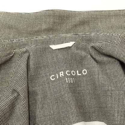 【中古】チルコロ1901 CIRCOLO 1901 コットン チェック 2B カジュアルジャケット ブラックxホワイト×オリーブ系【サイズ46】【GRY】【S/S】【状態ランクC】【メンズ】【759573】