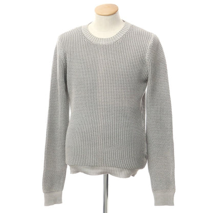 [Used] Wool &amp;amp; Co. Cotton Crew Neck Pullover Knit, Grey [S] [Condition Rank C] [Men&