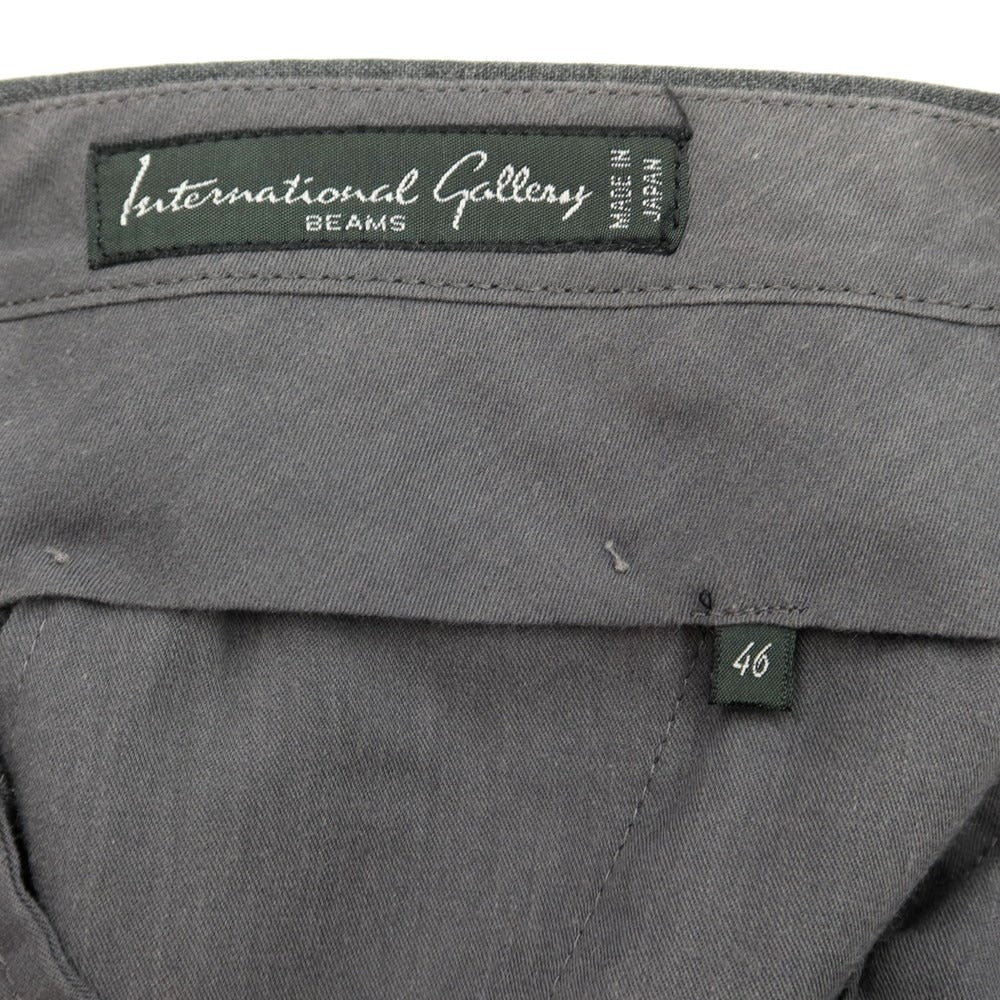 [Used] International Gallery BEAMS Wool Polyester Dress Slacks Pants Gray [46] [Condition Rank B] [Men&