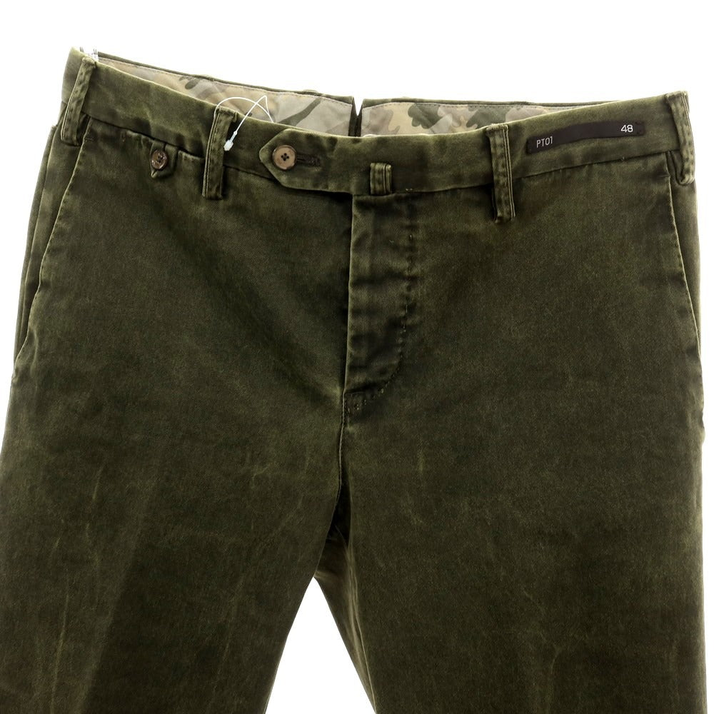 [Used] PT01 WEST POINT Cotton Casual Slacks Pants Olive [48] [Condition Rank B] [Men&