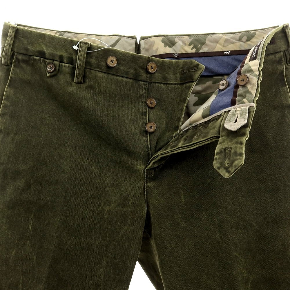 [Used] PT01 WEST POINT Cotton Casual Slacks Pants Olive [48] [Condition Rank B] [Men&