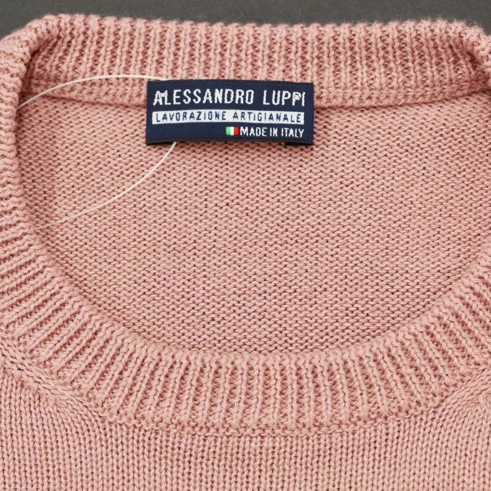 [Used] Alessandro Luppi Cotton Long Sleeve Crew Neck Pullover Knit
 Pink [Size 44] [PNK] [S/S] [Condition Rank B] [Men&