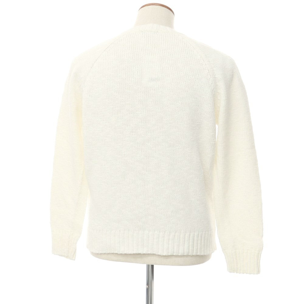 [Used] Drumohr Cotton Linen V-neck Pullover Knit
 Off-white [Size 48] [WHT] [S/S] [Condition Rank C] [Men&