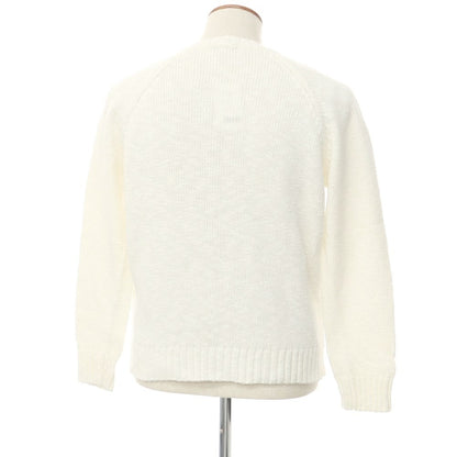 [Used] Drumohr Cotton Linen V-neck Pullover Knit
 Off-white [Size 48] [WHT] [S/S] [Condition Rank C] [Men&