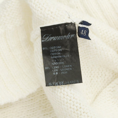 [Used] Drumohr Cotton Linen V-neck Pullover Knit
 Off-white [Size 48] [WHT] [S/S] [Condition Rank C] [Men&