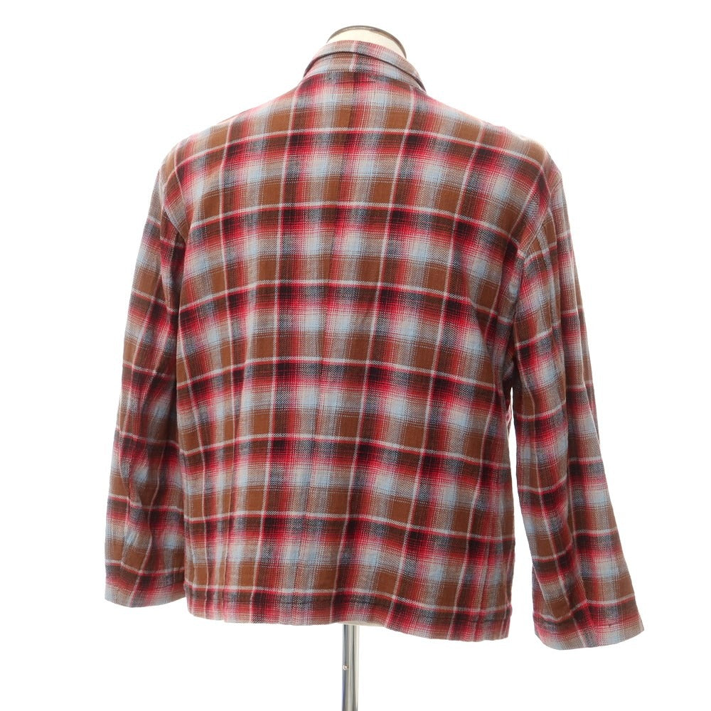 [Used] Pendleton Cotton Check Zip-up Blouson Brown x Red [L] [Condition Rank B] [Men&