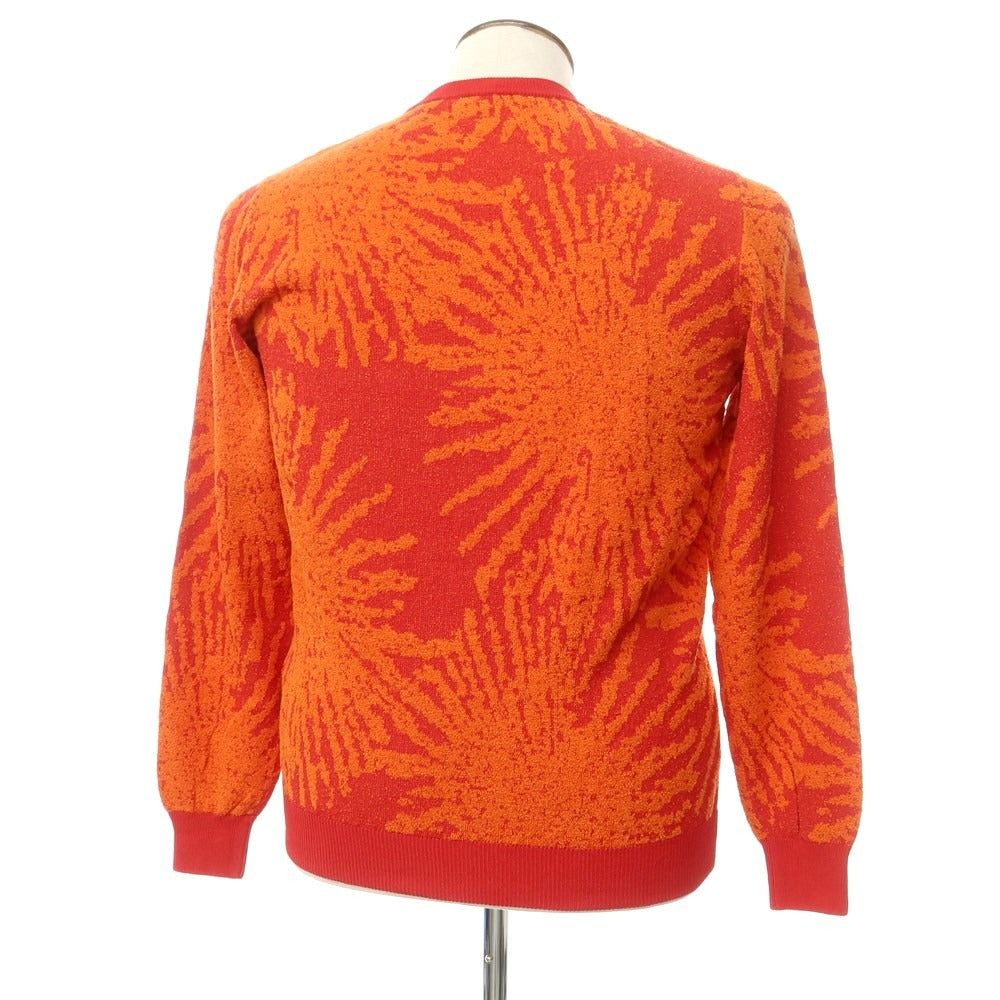 【中古】ロベルトコリーナ ROBERTO COLLINA レーヨンコットン パイル プルオーバーニット レッドxオレンジ【サイズ50】【 状態ランクB 】【 メンズ 】[EPD]
