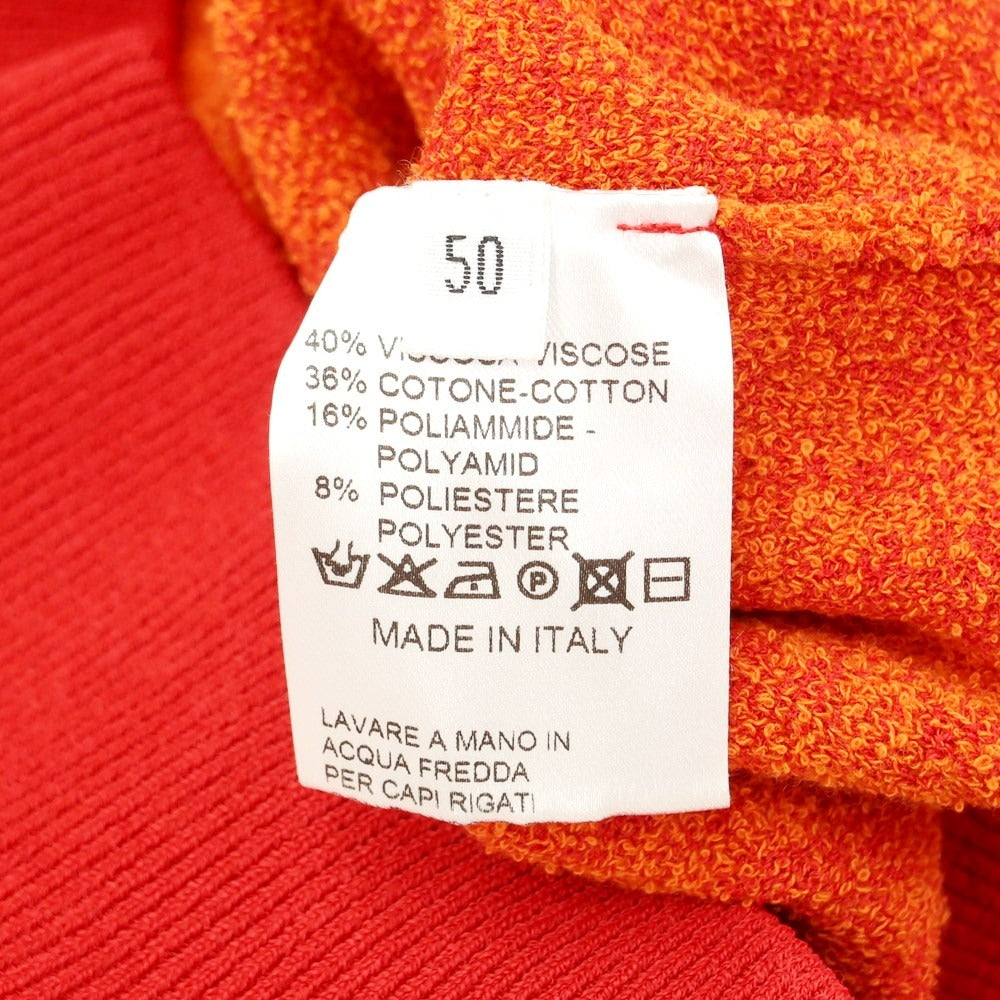 [Used] Roberto Collina Rayon cotton pile pullover knit
 Red x Orange [Size 50] [RED] [S/S] [Condition Rank B] [Men&