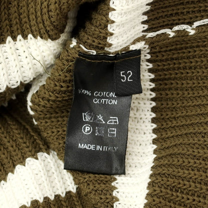 [Used] ROBERTO COLLINA Cotton Border Pullover Knit
 Olive x White [Size 52] [GRN] [S/S] [Condition Rank B] [Men&