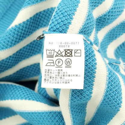 [Used] SHIPS Cotton Nylon Border Pullover Knit
 Light blue x white [Size L] [BLU] [S/S] [Condition rank B] [Men&