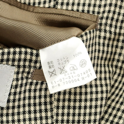 [Used] TOMORROWLAND Cotton Check 3B Tailored Jacket Beige x Black [Size 44] [BEI] [S/S] [Condition Rank A] [Men&