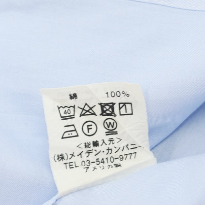 [Used] INDIVIDUALIZED SHIRTS Cotton Button-down Short Sleeve Shirt Light Blue [S] [Condition Rank C] [Men&