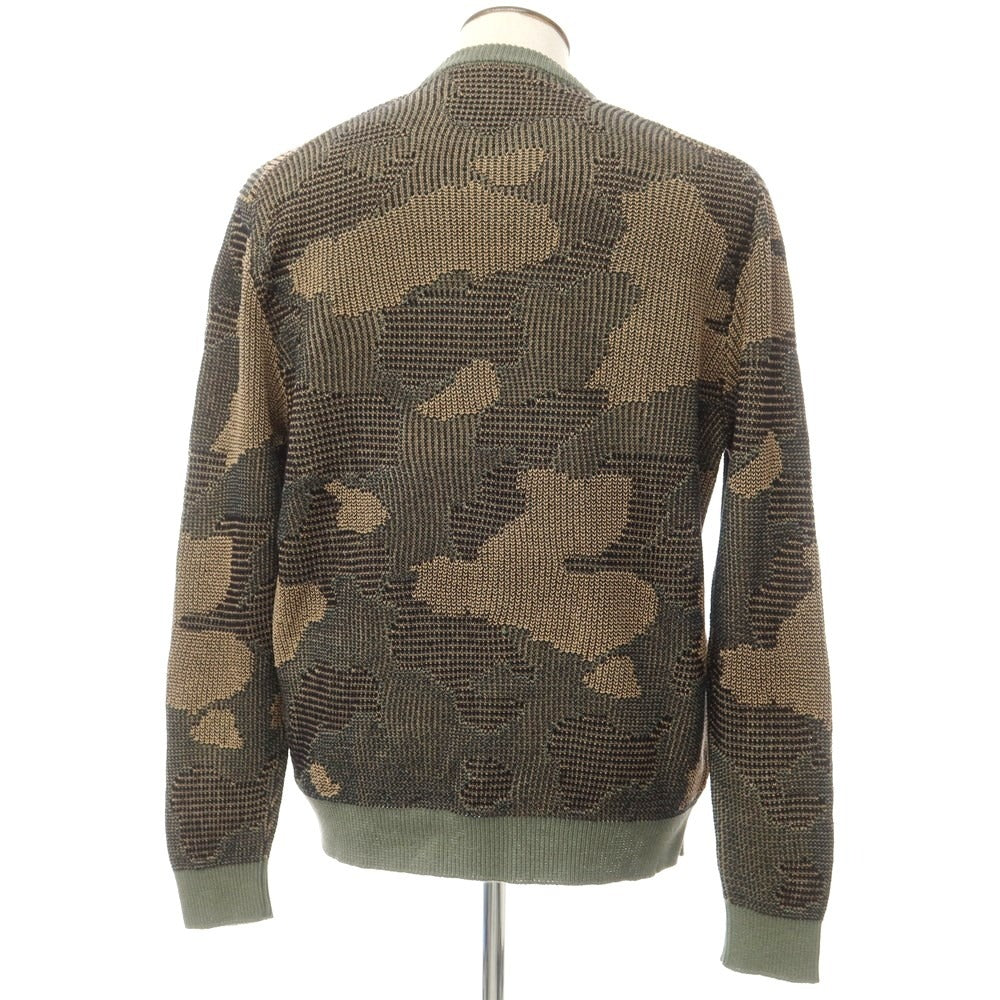 [Used] ZANONE linen cotton camouflage pullover knit
 Green x Beige x Black [Size 52] [GRN] [S/S] [Condition Rank B] [Men&