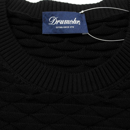 [Used] Drumohr Cotton Crew Neck Pullover Knit
 Black [Size 52] [BLK] [S/S] [Condition Rank B] [Men&