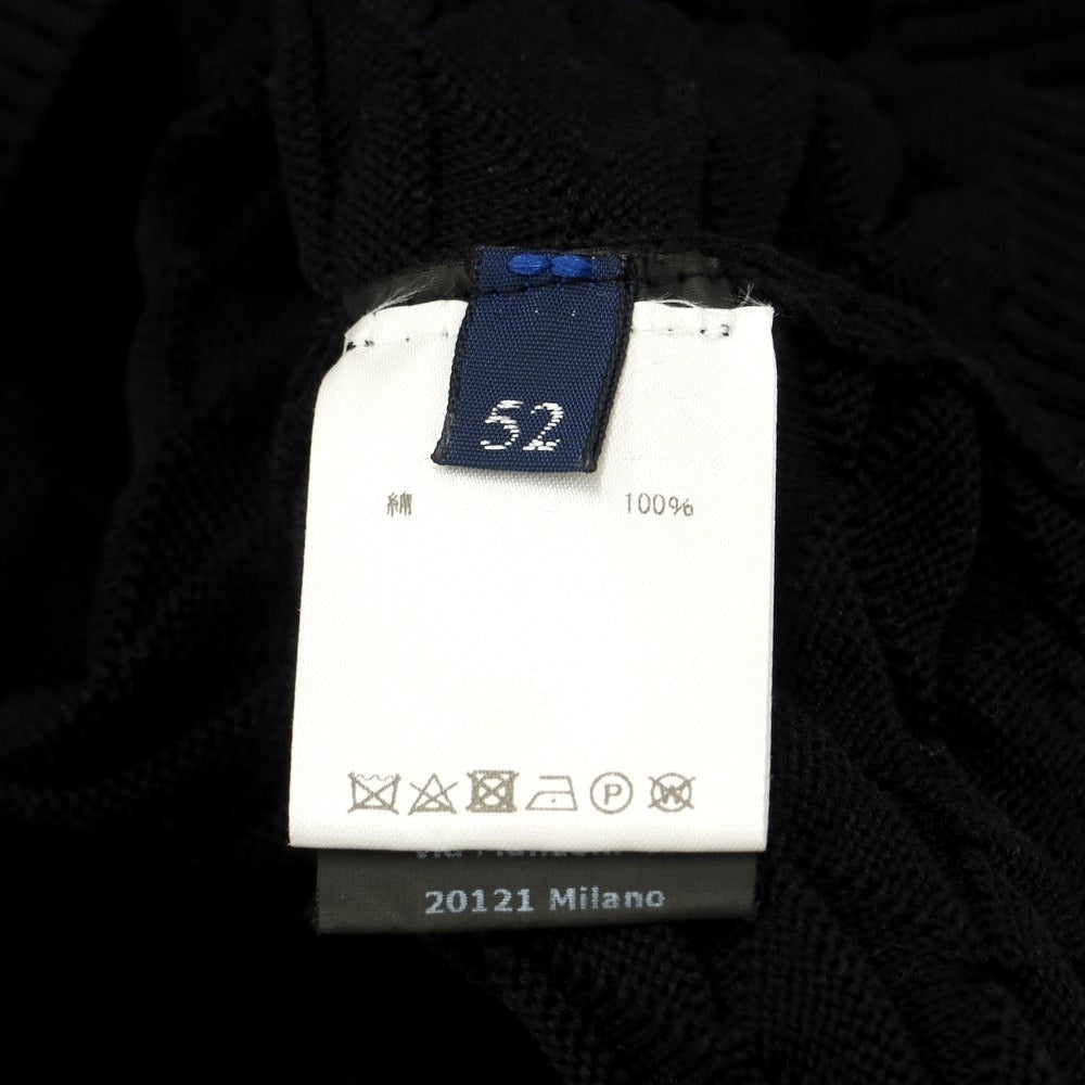 【中古】ドルモア DRUMOHR コットン クルーネック プルオーバーニット
 ブラック【サイズ52】【BLK】【S/S】【状態ランクB】【メンズ】
【759591】
[CPD]