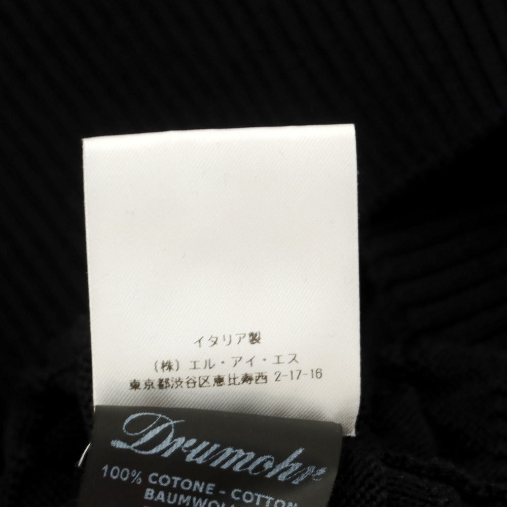 [Used] Drumohr Cotton Crew Neck Pullover Knit
 Black [Size 52] [BLK] [S/S] [Condition Rank B] [Men&