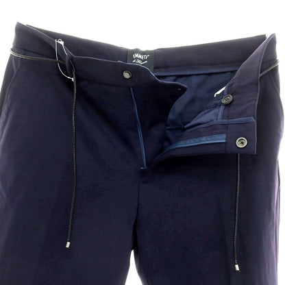 [Used] EMMETI stretch nylon ribbed slacks pants, navy [52] [Condition rank B] [Men&