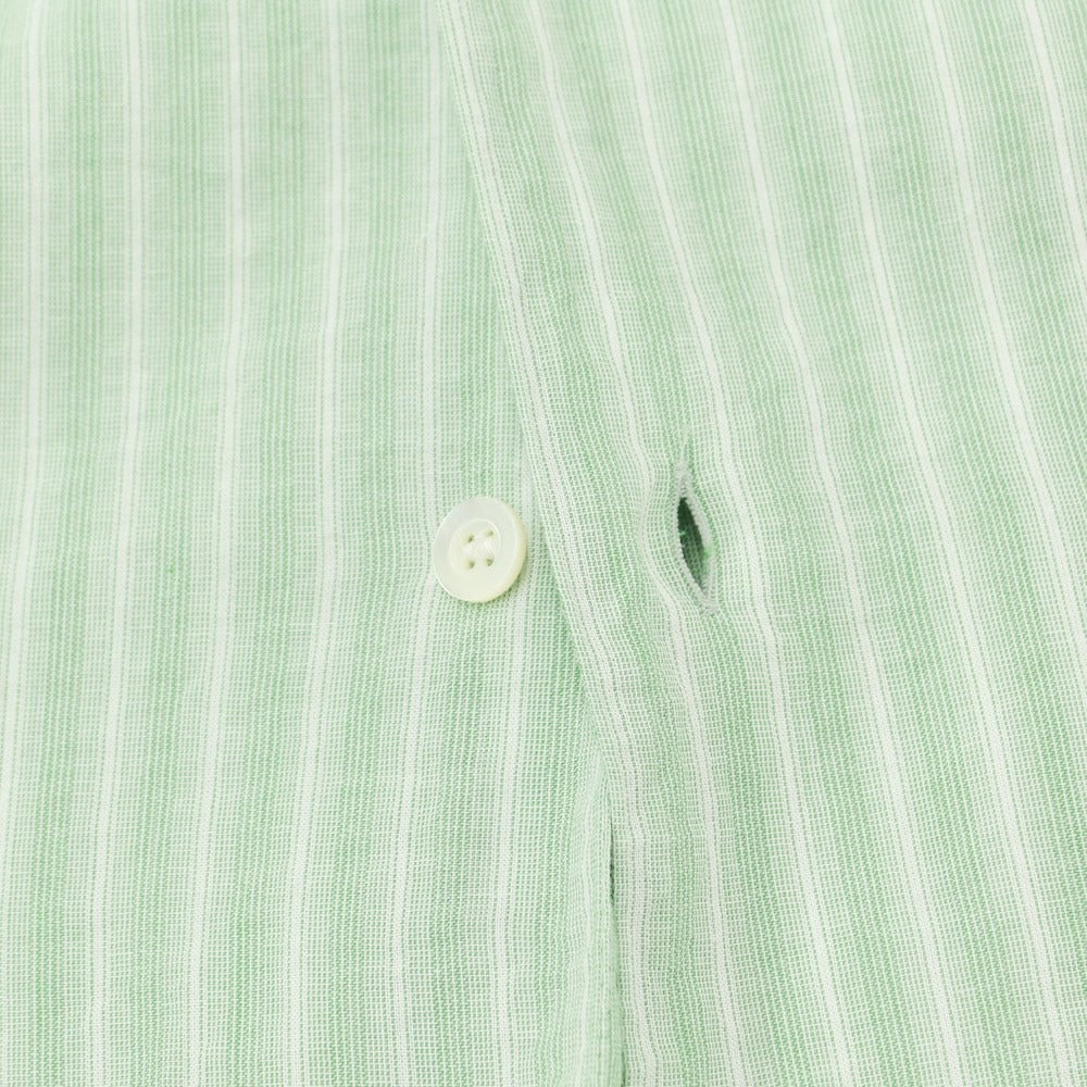 [Used] COS Cotton Striped Open Collar Short Sleeve Shirt Green x White [L] [Condition Rank B] [Men&