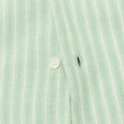 [Used] COS Cotton Striped Open Collar Short Sleeve Shirt Green x White [L] [Condition Rank B] [Men&