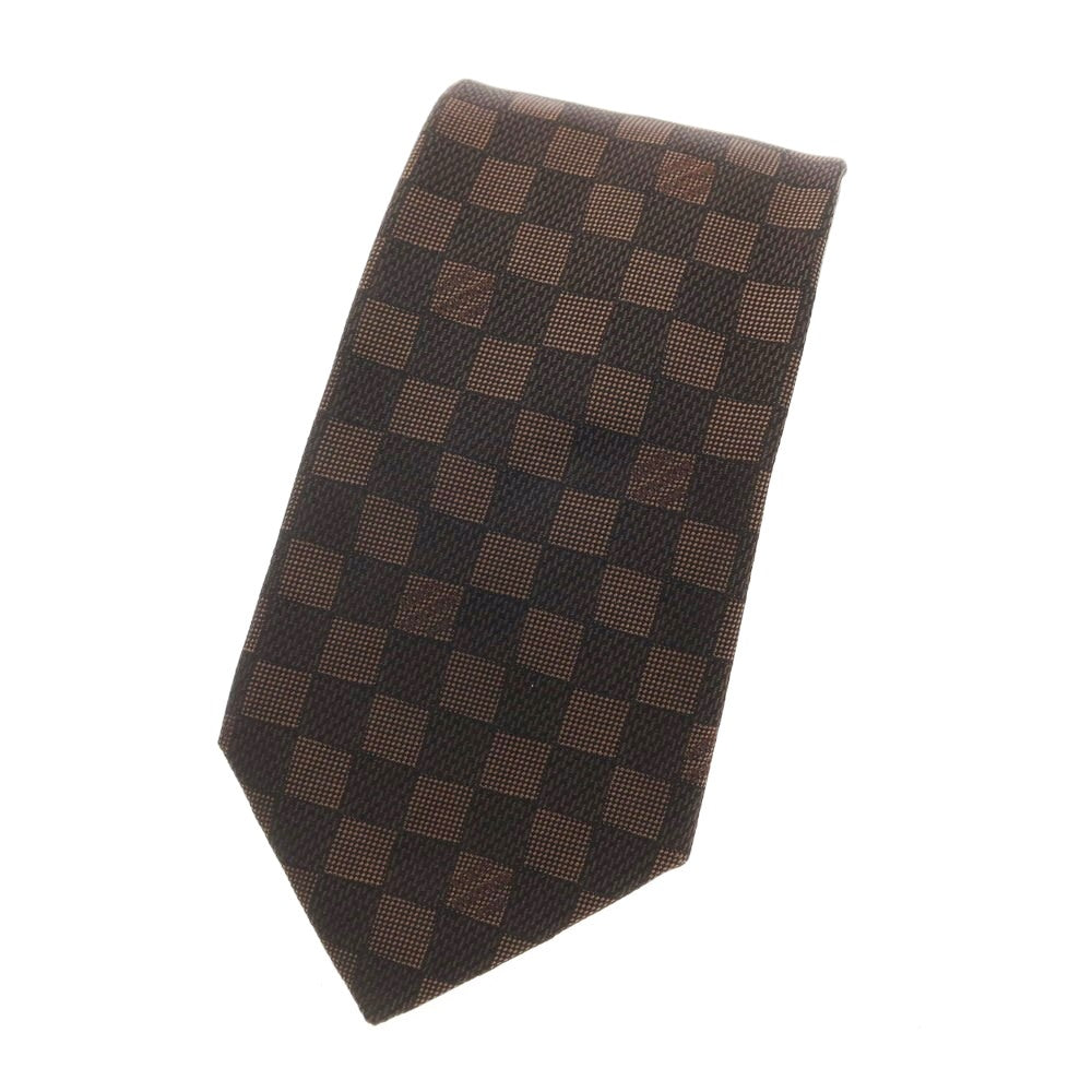 【中古】ルイ ヴィトン LOUIS VUITTON シルク ダミエ柄ネクタイ ブラウン【 状態ランクB 】【 メンズ 】
[APD]