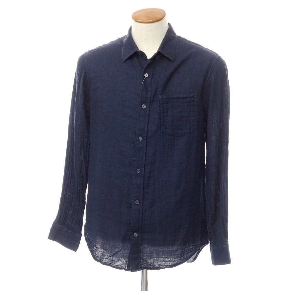 [Used] Vince Cotton Casual Shirt Navy [M] [Condition Rank C] [Men&