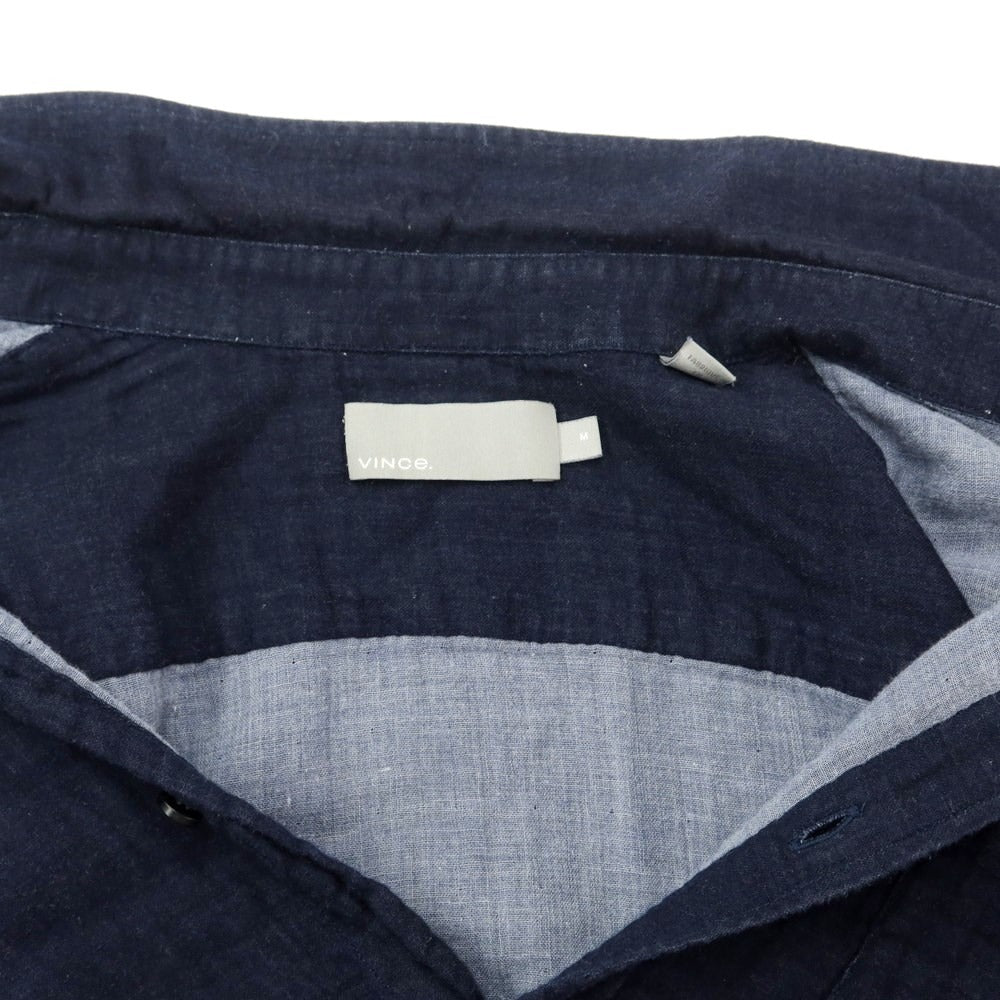 [Used] Vince Cotton Casual Shirt Navy [M] [Condition Rank C] [Men&