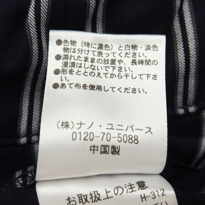 [Used] Nano Universe Polyester Rayon Easy Pants
 Navy x White [Size M] [NVY] [S/S] [Condition Rank C] [Men&