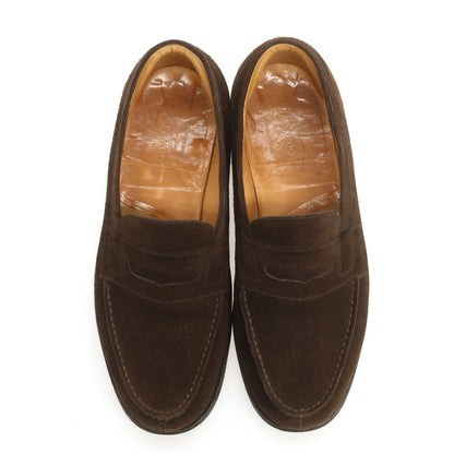 【中古】ジェイエムウエストン J.M WESTON スエード コインローファー ダークブラウン【 8 1/2E 】【 状態ランクD 】【 メンズ 】